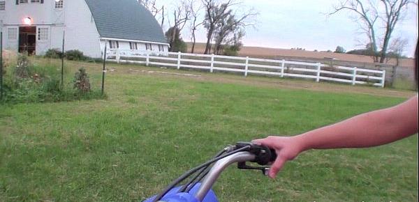  perfect teen real life farmers daughter riding atv naked on iowa farm